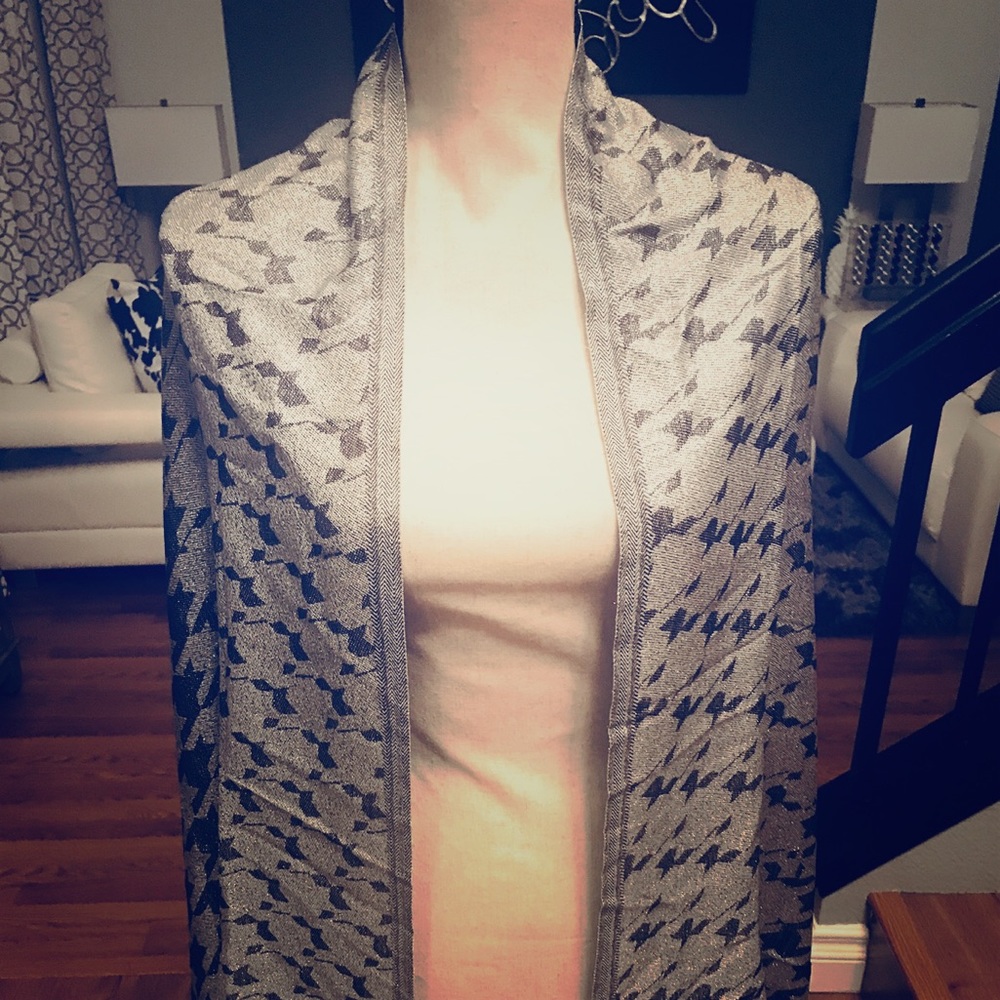 Style & Co Night Black Grey Scarf